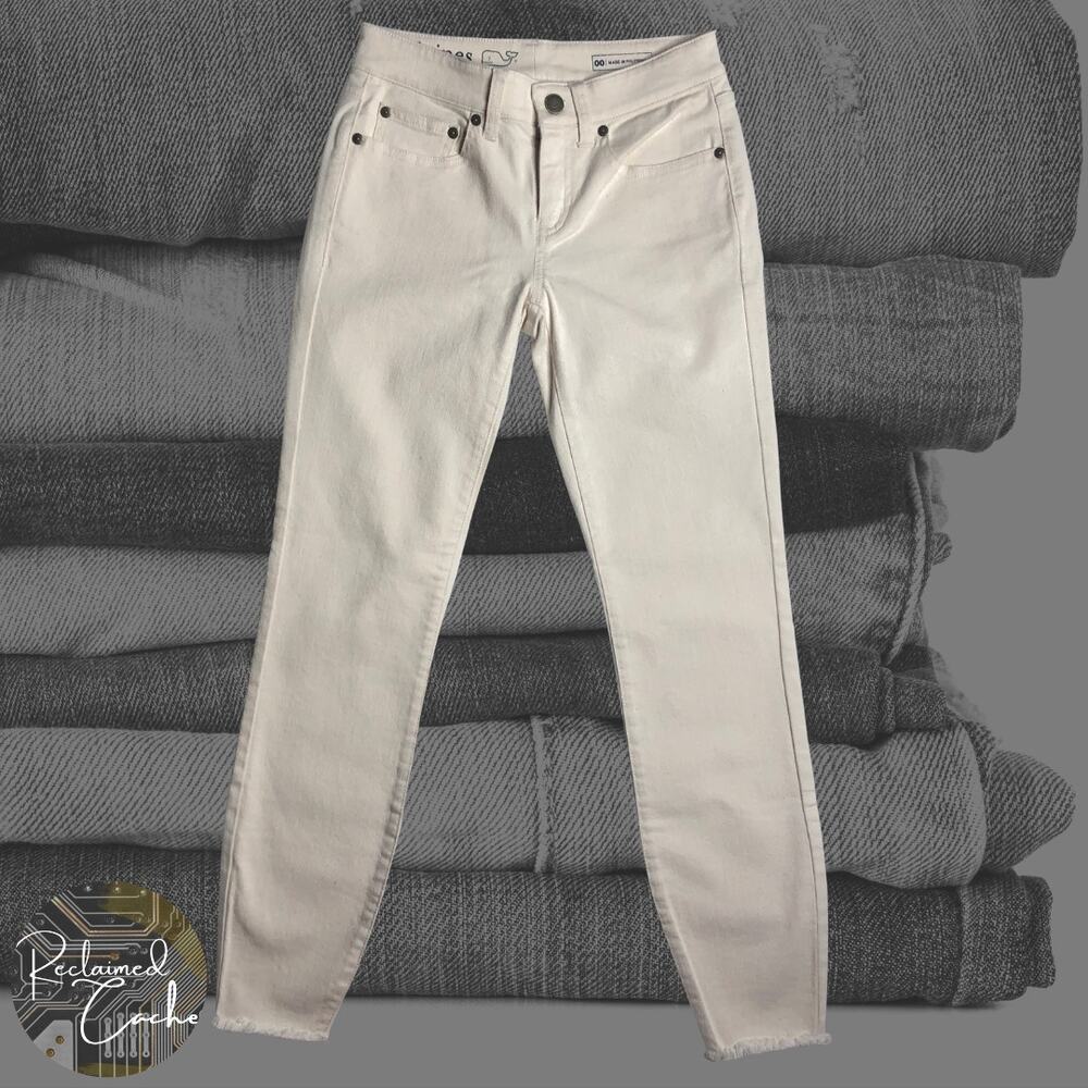Vineyard Vines Raw Hem 5 Pocket Skinny Denim - Size 00